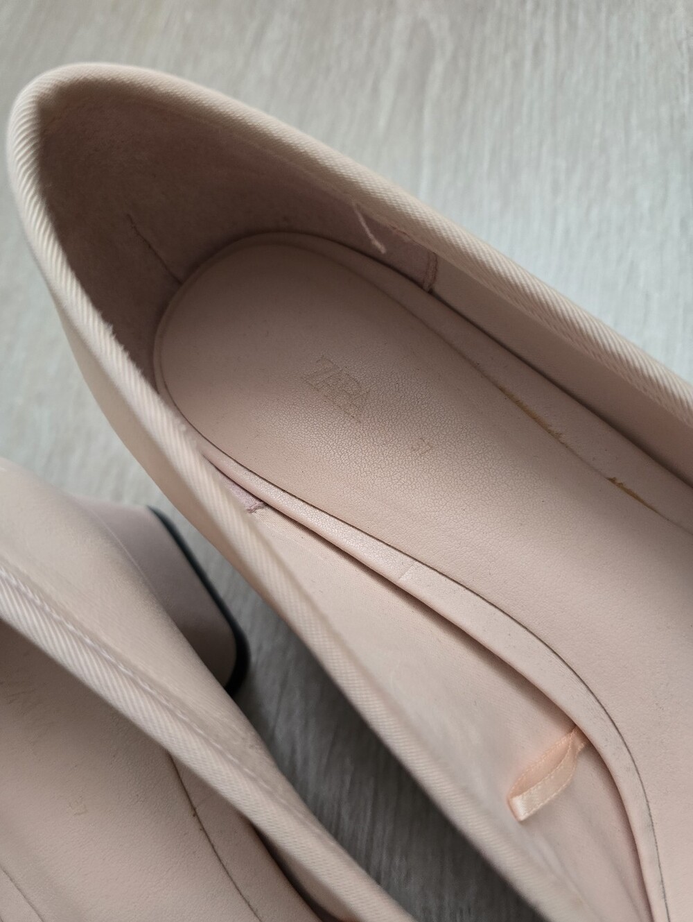 Zara Blush Pink Low Block Heel Ballet Pumps - Picture 6 of 9